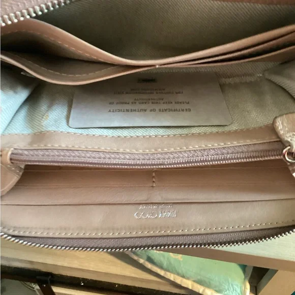 Jimmy Choo Pink and Silver Wallet with Star Embellishments